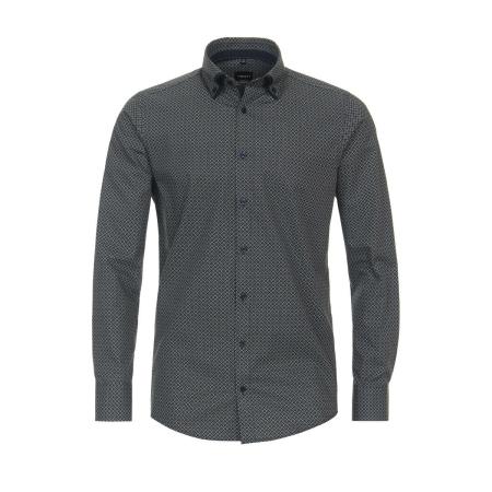 Venti Overhemd blauw, Bedrukt