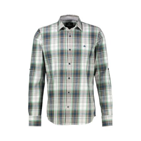 Lerros LERROS Overhemd olijfgroen / wit