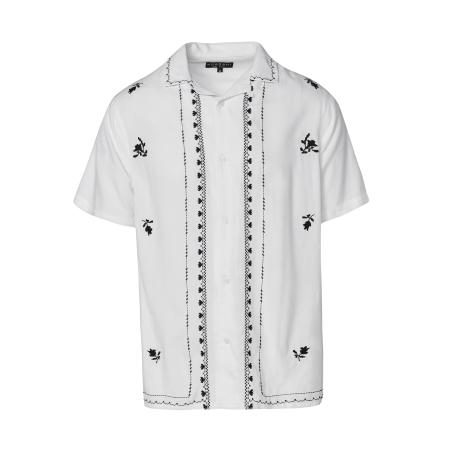 KOROSHI KOROSHI Overhemd zwart / offwhite