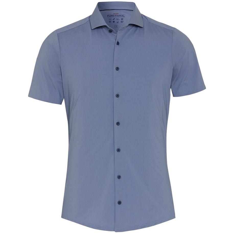 Pure Short Sleeve The Functional Shirt Blauw Blauw