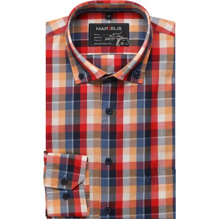 Marvelis Casual Overhemd rood, Ruit