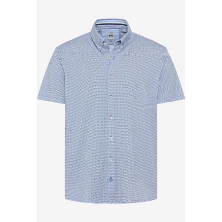 Brax Jersey shirt lichtblauw, Bedrukt