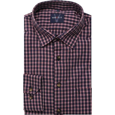 Marvelis Casual Overhemd rood, Ruit