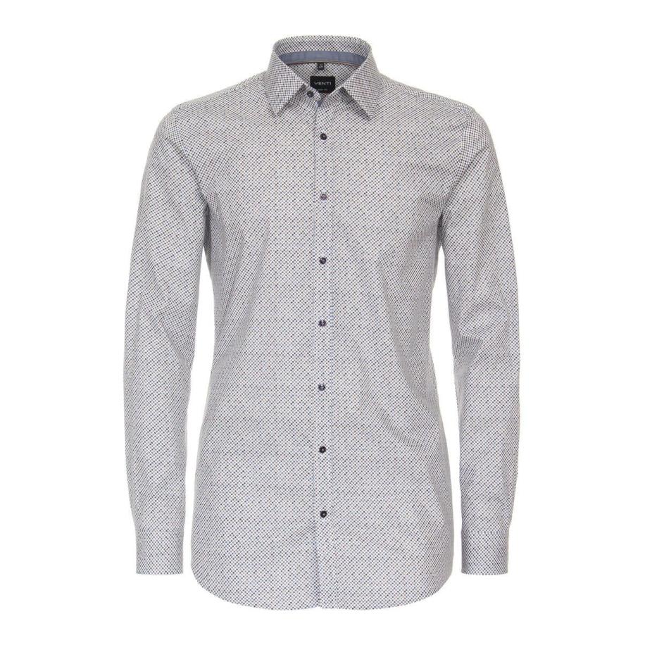 Venti Overhemd bruin, Bedrukt Bruin