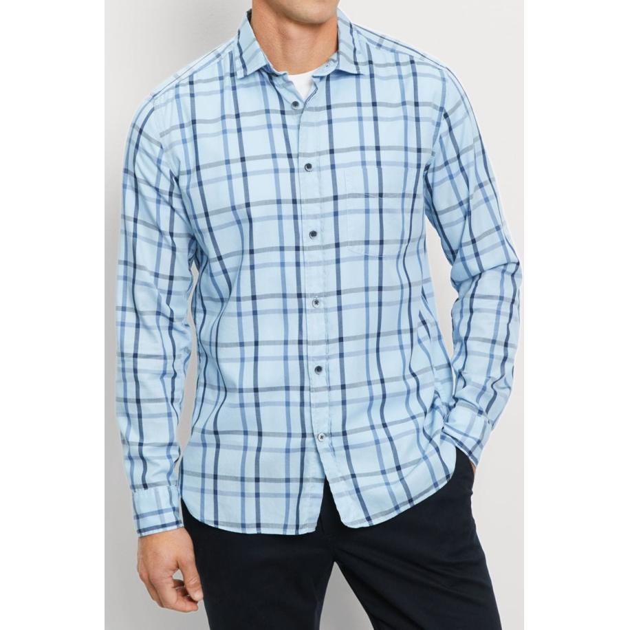 OLYMP Casual Overhemd blauw, Ruit Blauw