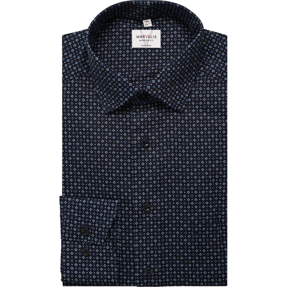 Marvelis Overhemd ML6 (vanaf 68 CM) marine Blauw