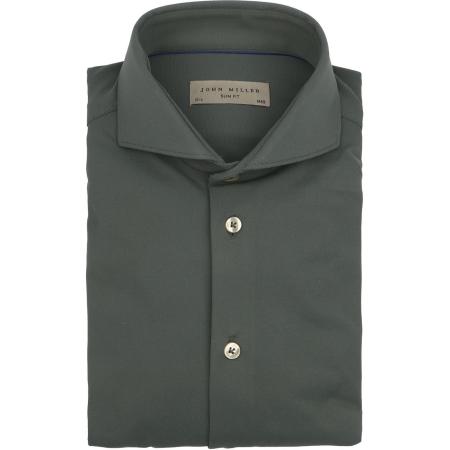 John Miller Overhemd Hyperstretch Groen