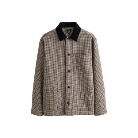 Next Next Overhemd Heritage bruin / zwart / wit