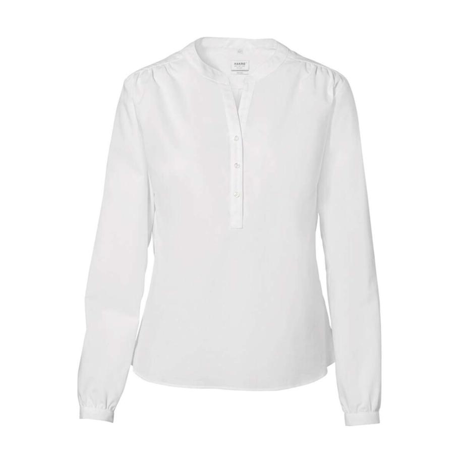 HAKRO Dames Overhemd wit, Effen Wit