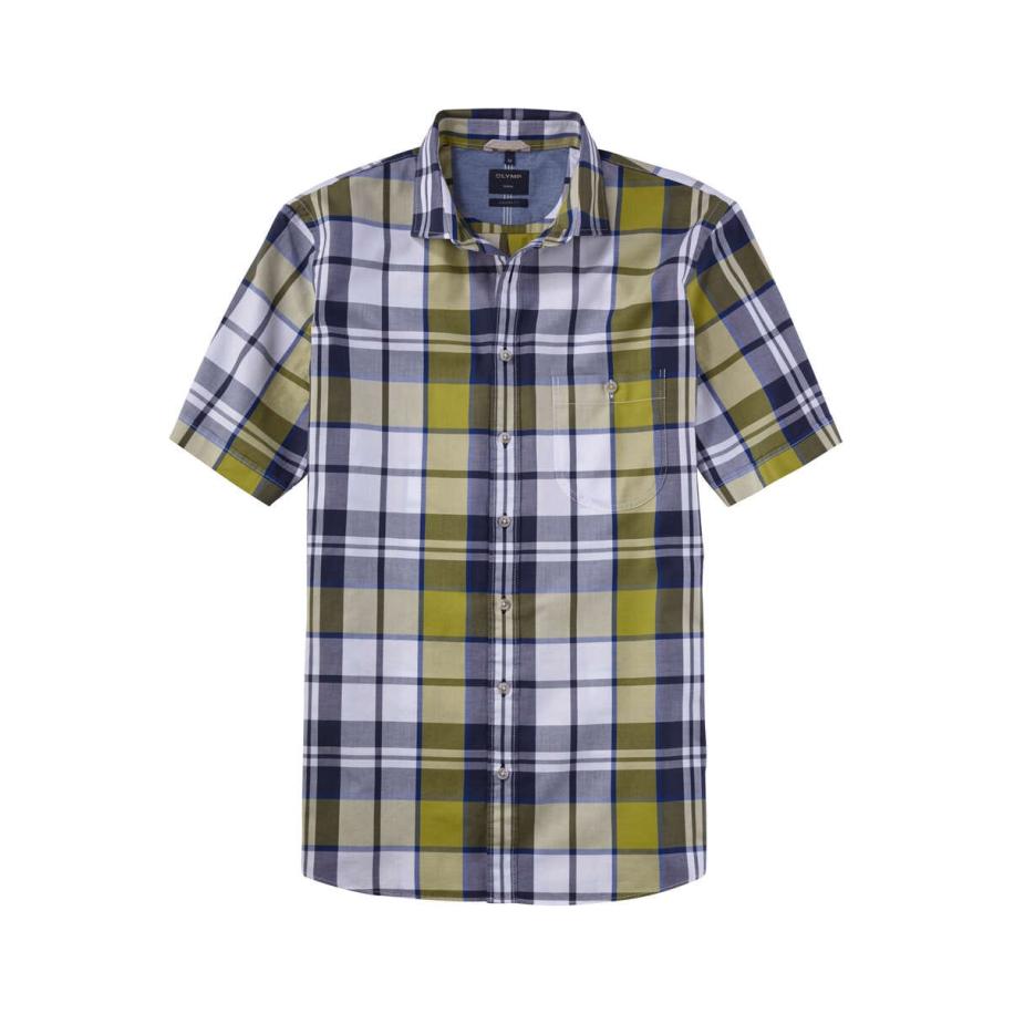 OLYMP Casual Overhemd Korte mouw groen Groen