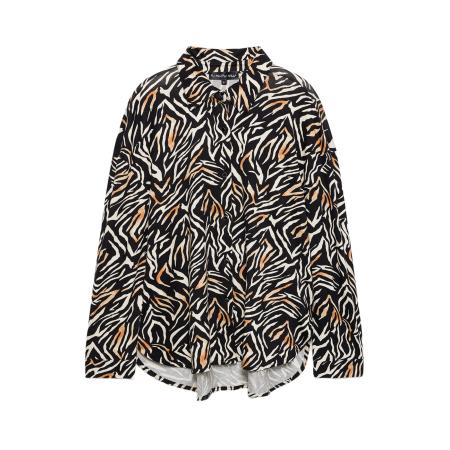 No Matter What No Matter What Blouse oranje / zwart / wit