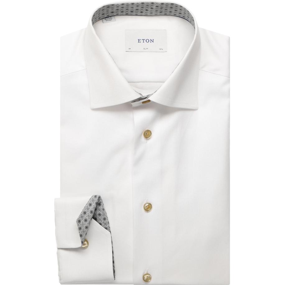 ETON Overhemd wit, Effen Wit