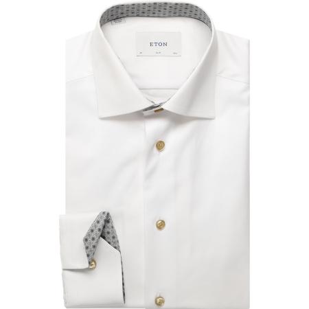 ETON Overhemd wit, Effen
