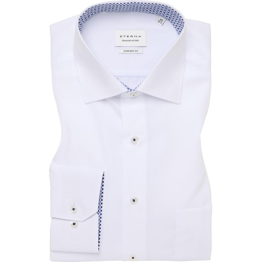 ETERNA Overhemd wit, Effen Wit