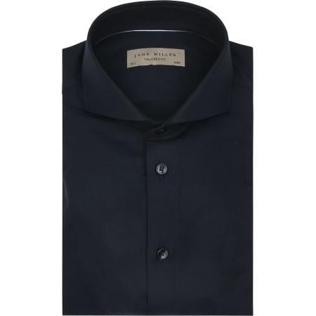John Miller Overhemd Twill Navy