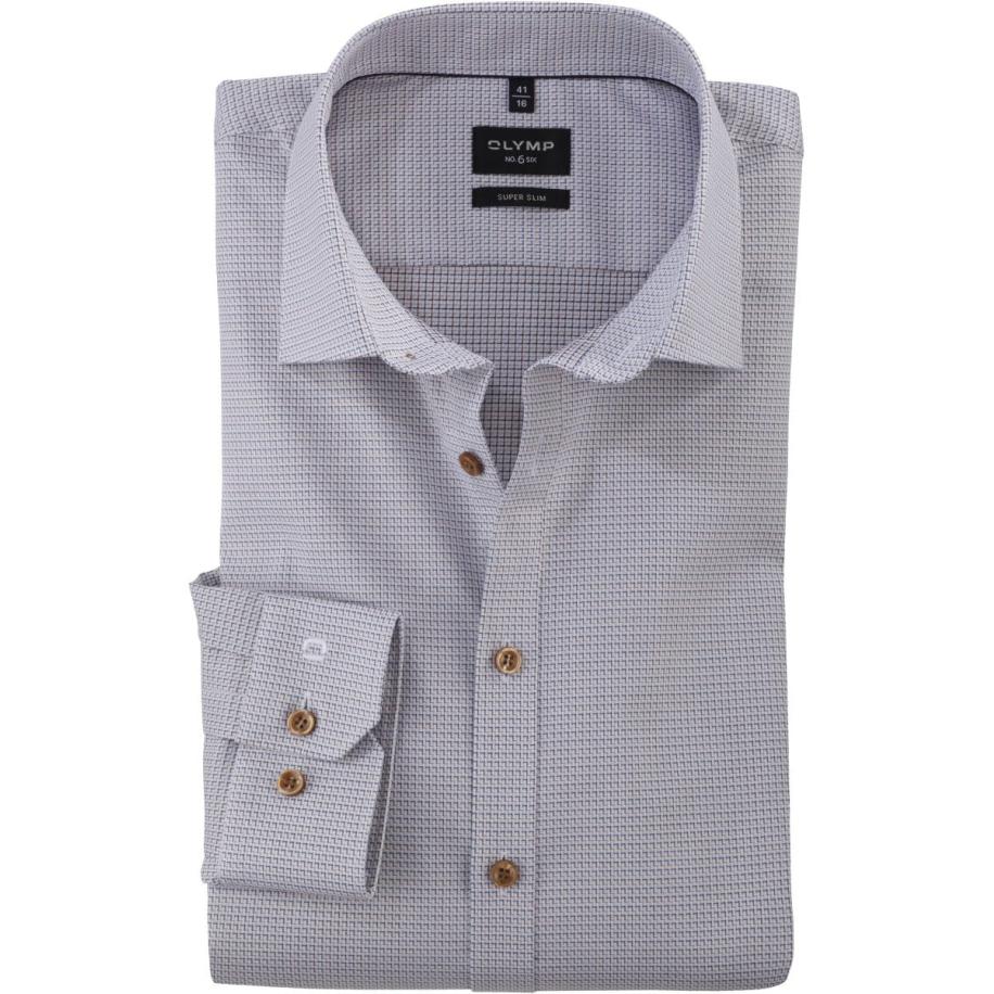 OLYMP No. Six Overhemd bruin, Faux-uni Bruin