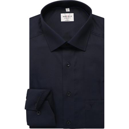 Marvelis Overhemd marine, Faux-uni