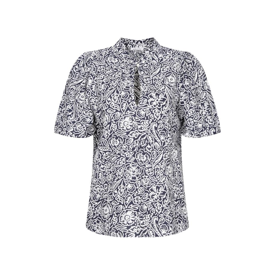 Seidensticker SEIDENSTICKER Blouse Schwarze Rose marine / wit -