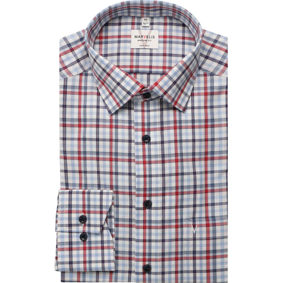Marvelis Overhemd rood, Ruit Rood