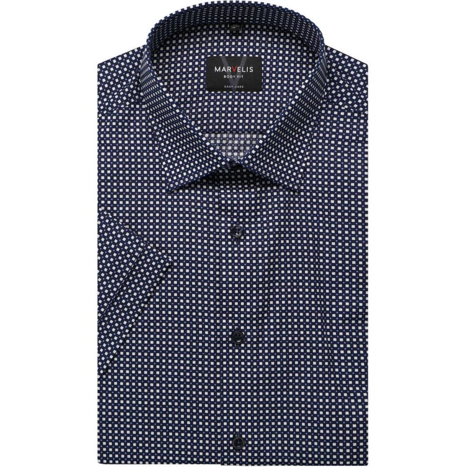 Marvelis Overhemd Korte mouw marine Blauw