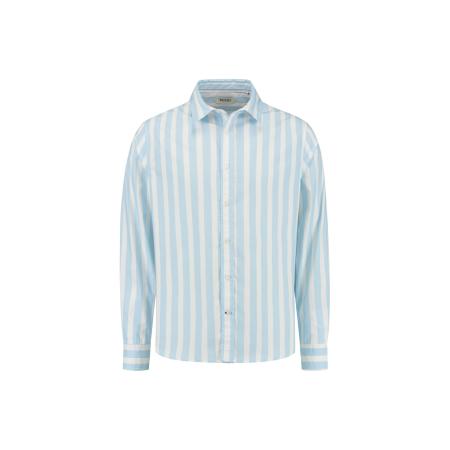 Shiwi Shiwi Overhemd Rick blauw / wit