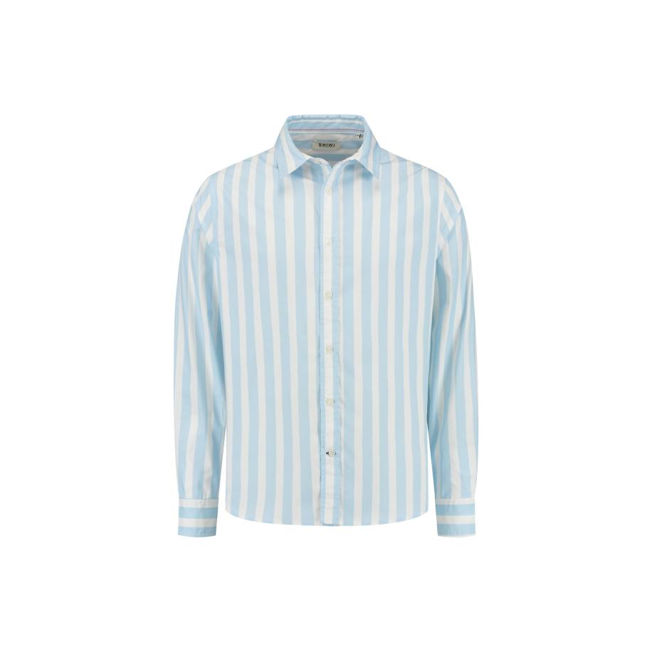 Shiwi Shiwi Overhemd Rick blauw / wit -