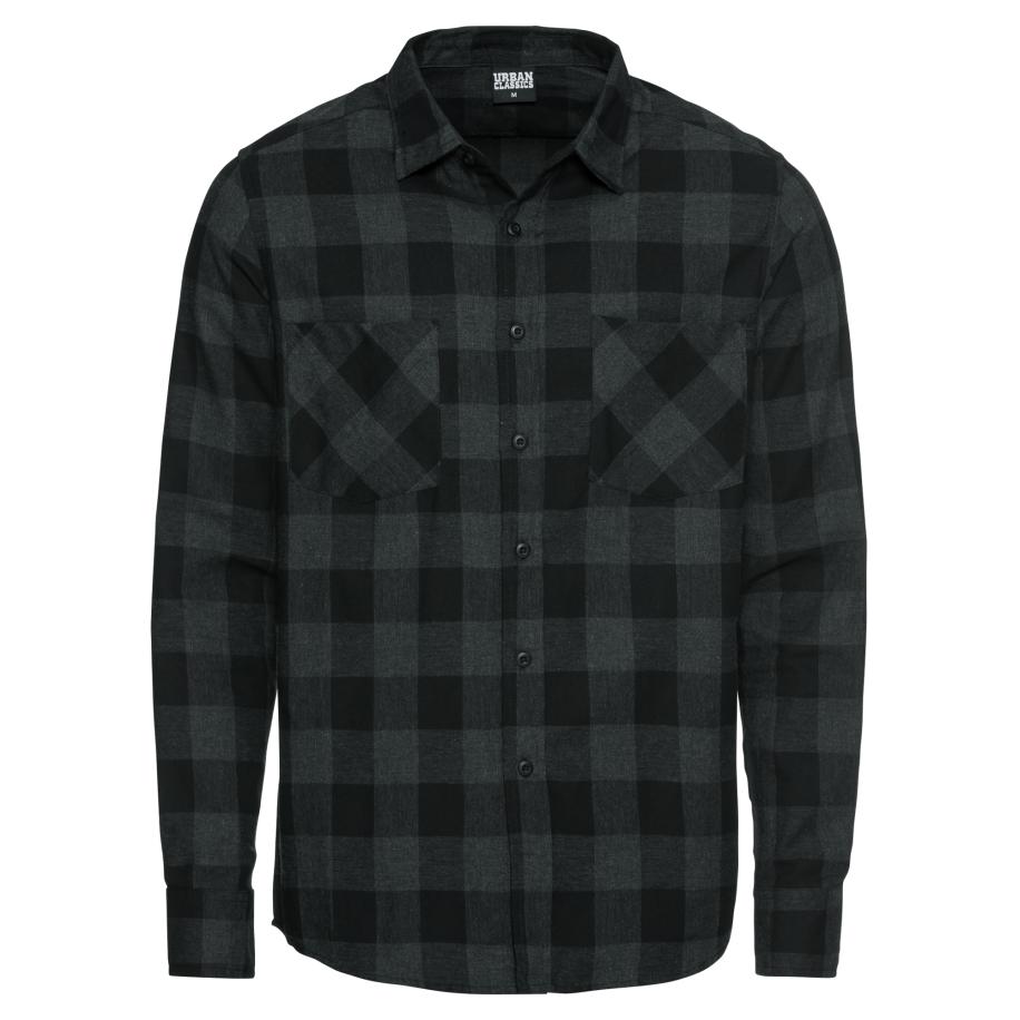 Urban Classics Urban Classics Overhemd antraciet / zwart -
