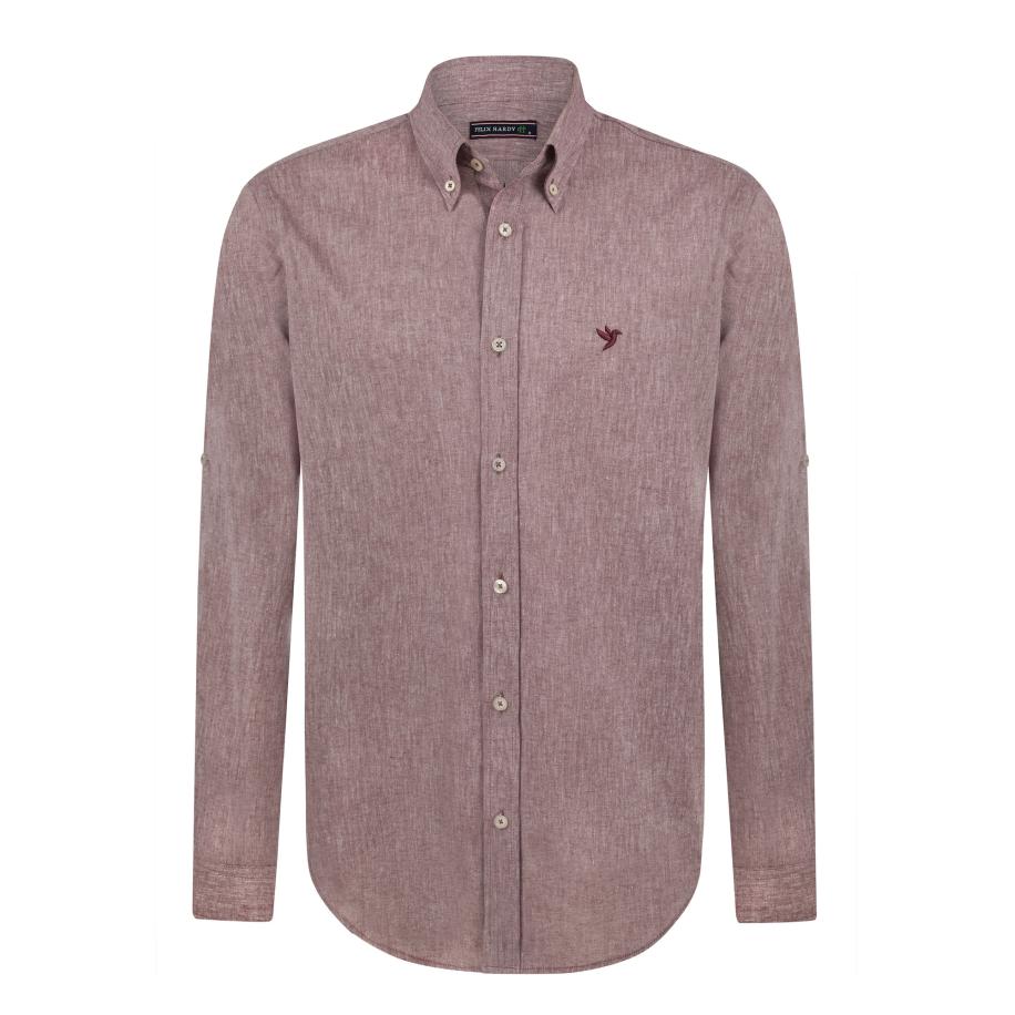 Felix Hardy Felix Hardy Zakelijk overhemd bordeaux -