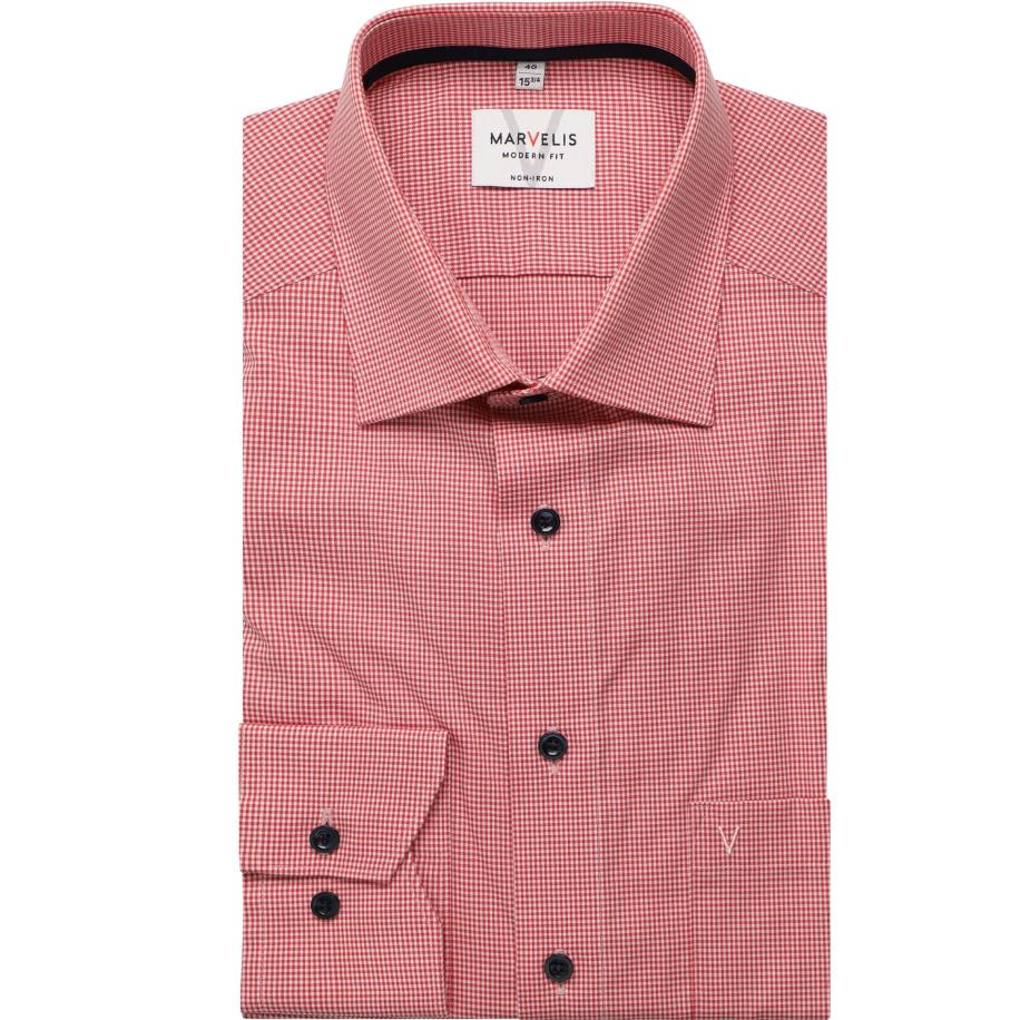 Marvelis Overhemd rood, Vichy ruit Rood