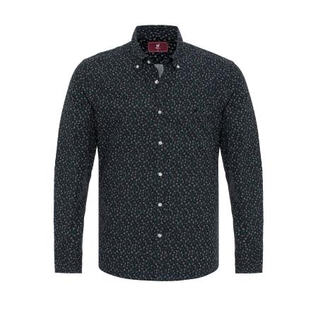 Williot Williot Overhemd donkergroen / zwart / wit