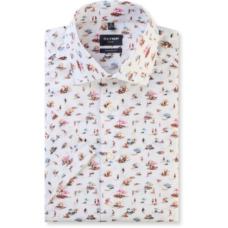 OLYMP Luxor Overhemd Korte mouw wit