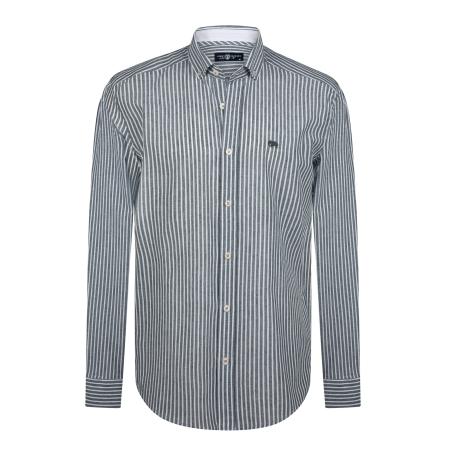 Jimmy Sanders Jimmy Sanders Overhemd kaki / donkergroen / wit