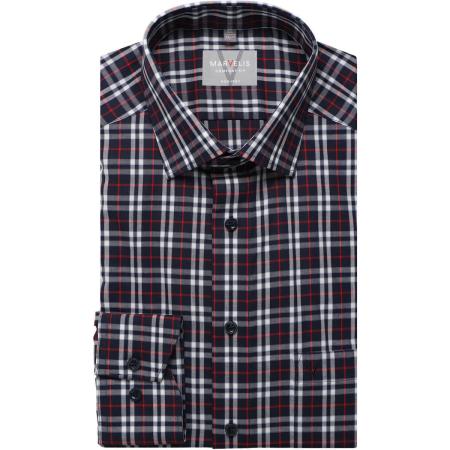 Marvelis Overhemd marine, Ruit