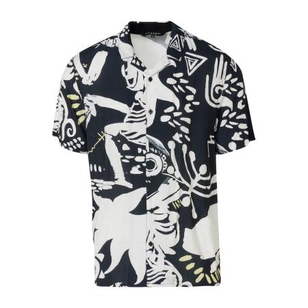 KOROSHI KOROSHI Overhemd zwart / wit