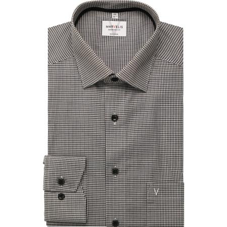 Marvelis Overhemd zwart, Ruit