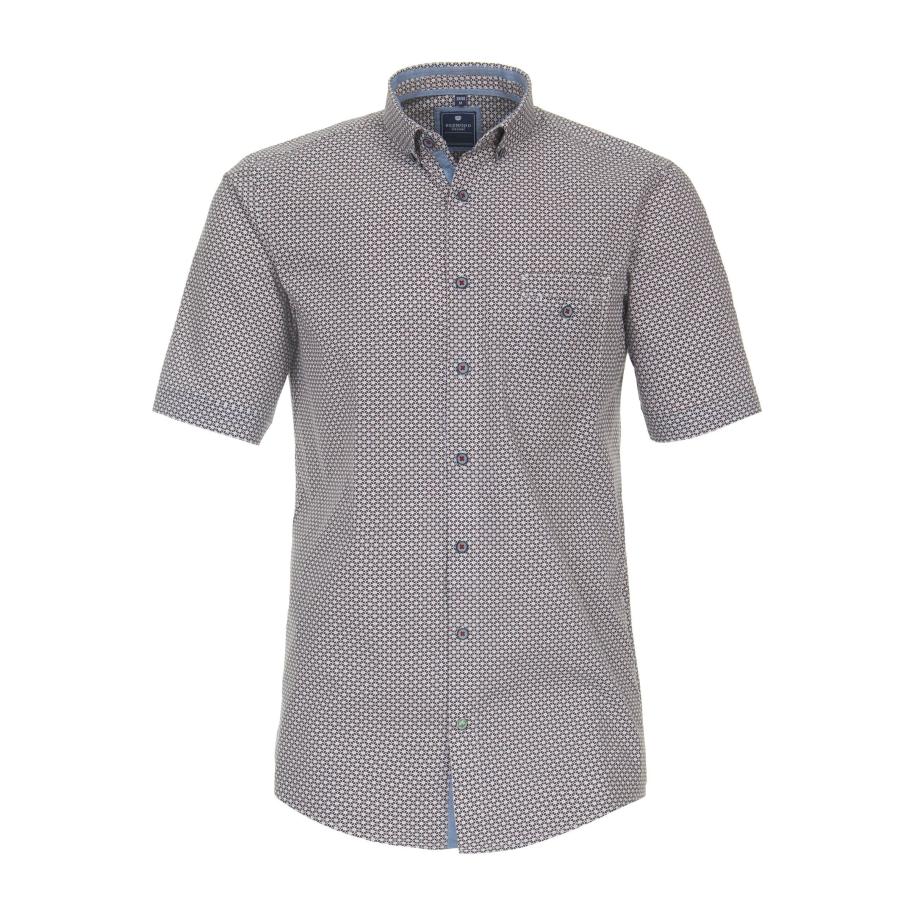 Redmond Casual Overhemd Korte mouw rood Rood