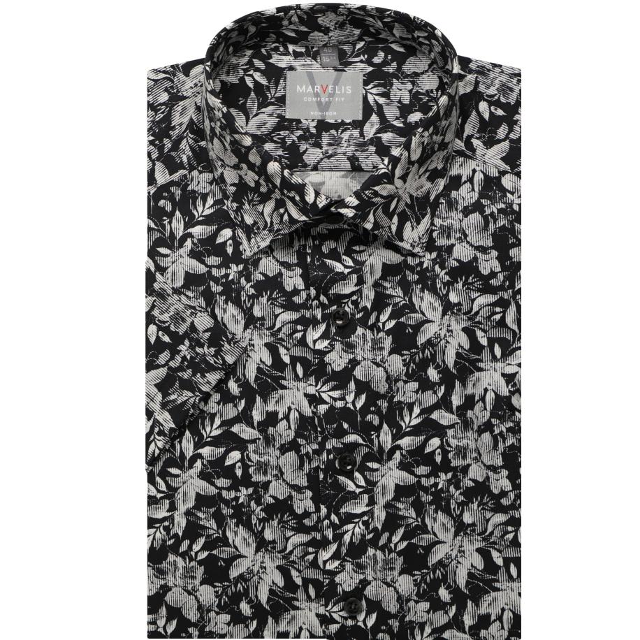 Marvelis Overhemd Korte mouw zwart Zwart