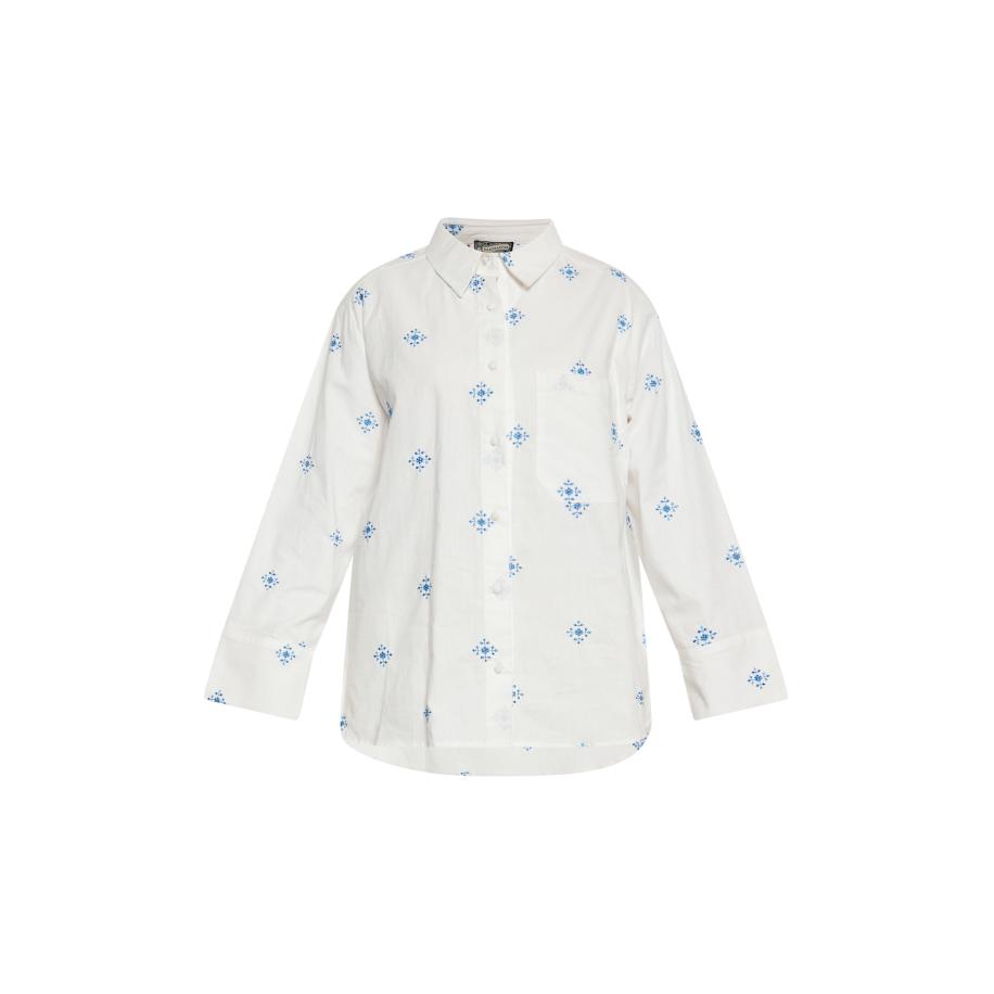 DreiMaster DreiMaster Vintage Blouse azuur / wolwit -