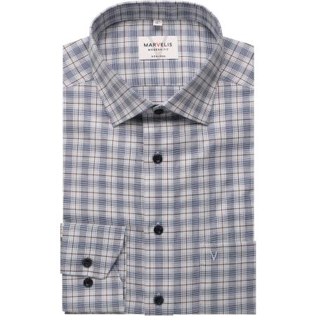 Marvelis Overhemd marine, Ruit