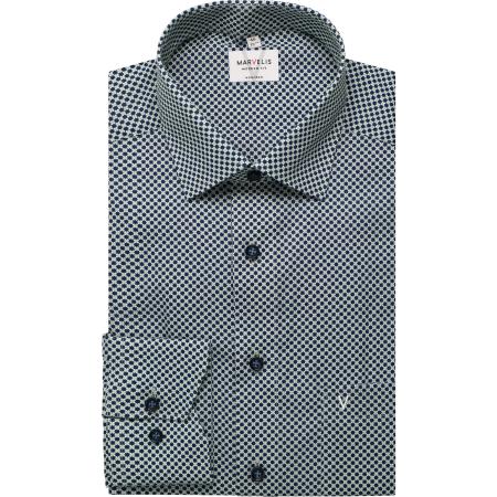 Marvelis Overhemd olijf, Bedrukt