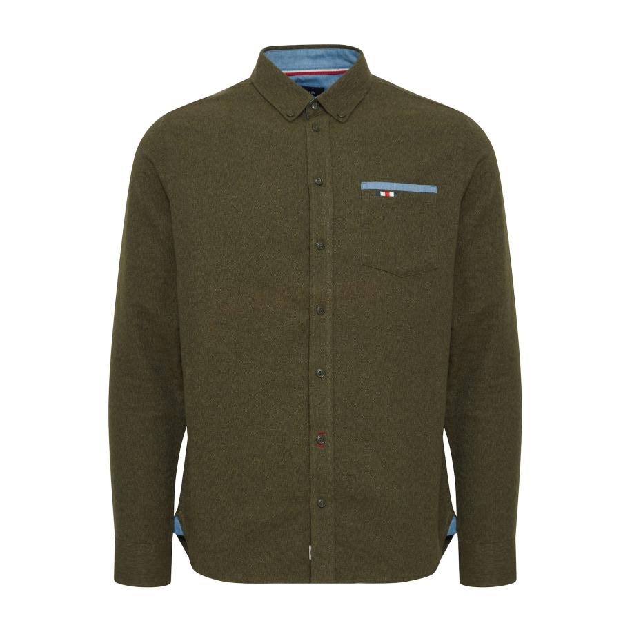 FQ1924 FQ1924 Overhemd Steven donkergroen / gemengde kleuren -