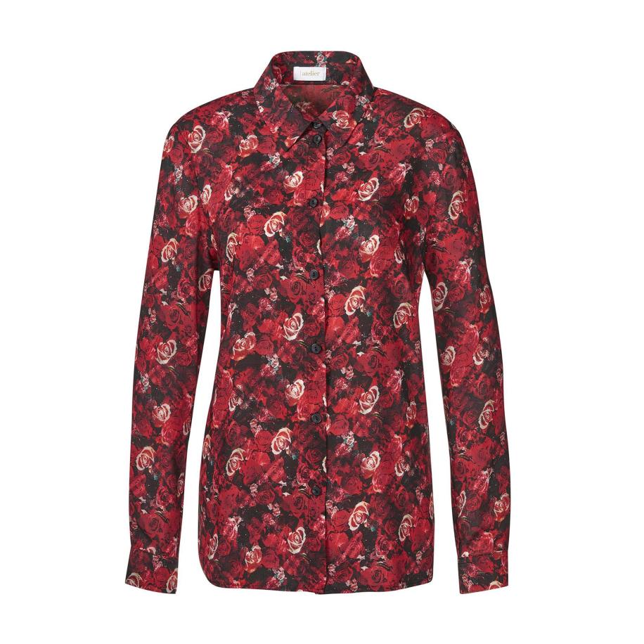 Goldner Goldner Blouse rood / zwart / wit Rood