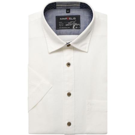 Marvelis Casual Overhemd Korte mouw wit
