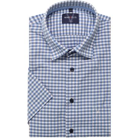 Marvelis Casual Overhemd Korte mouw blauw
