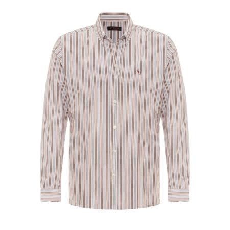 By Diess Collection By Diess Collection Overhemd bruin / lichtbruin / grafiet / wit