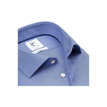 R2 Amsterdam Overhemd donkerblauw, Pied De Poule