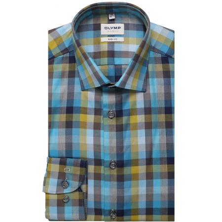 OLYMP Level Five Overhemd benzine, Ruit