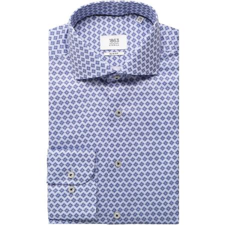 ETERNA 1863 Overhemd blauw, Bedrukt