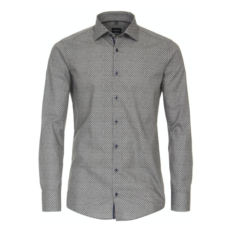 Venti Overhemd bruin, Bedrukt Bruin