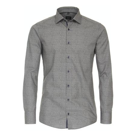 Venti Overhemd bruin, Bedrukt